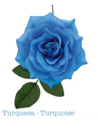 Flamenco Flower, Model Reina <b>Colour - Turquoise, Size - L</b>