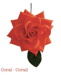 Flamenco Flower, Model Reina <b>Colour - Coral, Size - L</b>