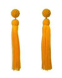Flamenco Fringed Earrings - Flamenco accessories El Rocio <b>Colour - Yellow, Size - Unique</b>