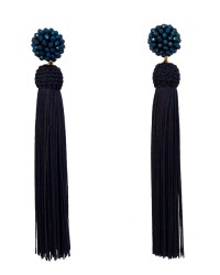 Flamenco Fringed Earrings - Flamenco accessories El Rocio <b>Colour - Black , Size - Unique</b>