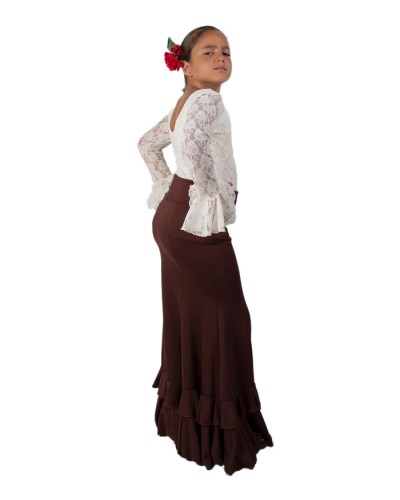 Girls Flamenco Dance Skirt, Model Salon