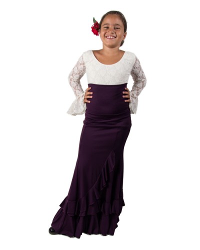 Girls Flamenco Dance Skirt, Model Salon