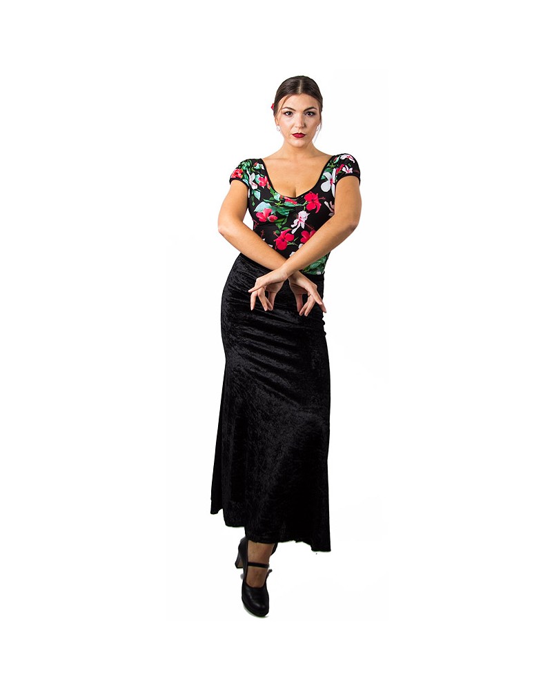 Velvet flamenco skirt
