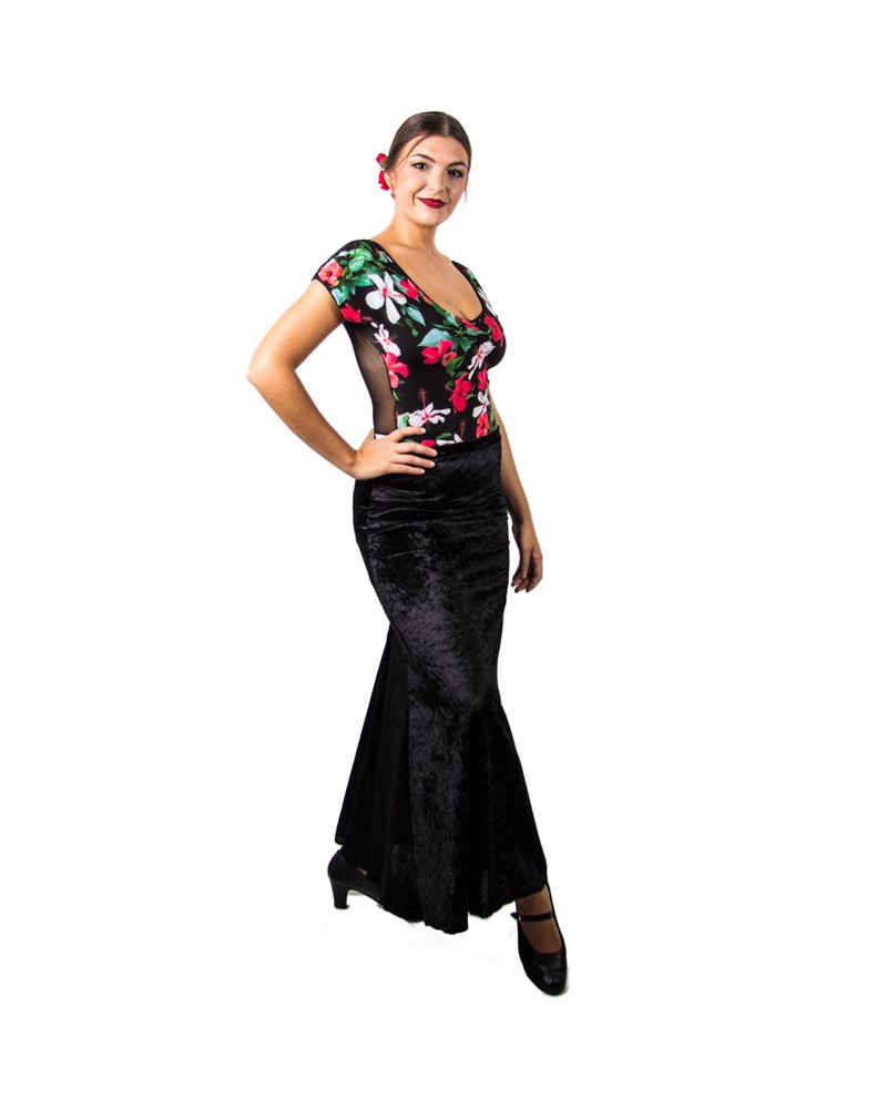 velvet women flamenco skirt