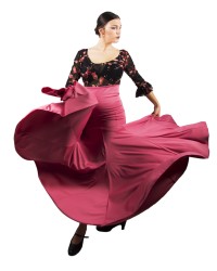 Flamenco Skirt High Waist, Model 8 Godet <b>Colour - Pink makeup, Size - XS</b>