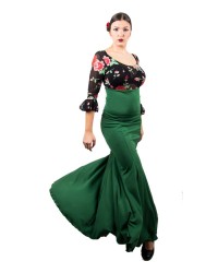 Flamenco Skirt Model Carmen <b>Colour - Green, Size - M</b>