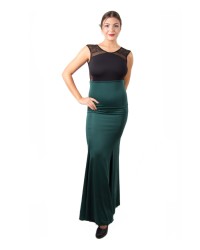 Flamenco Dance Skirt <b>Colour - Dark green, Size - 38</b>