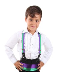 Elastic braces for men, various colours <b>Colour - Green/Purple, Size - S</b>