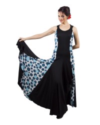 Flamenco costume single stitch and crepe <b>Colour - Black , Size - 38</b>