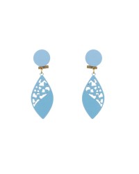 Flamenco Earrings for Girls <b>Colour - Cyan, Size - M</b>