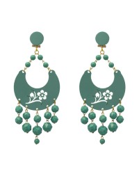 Big Flamenco Earrings <b>Colour - Lightseagreen, Size - L</b>