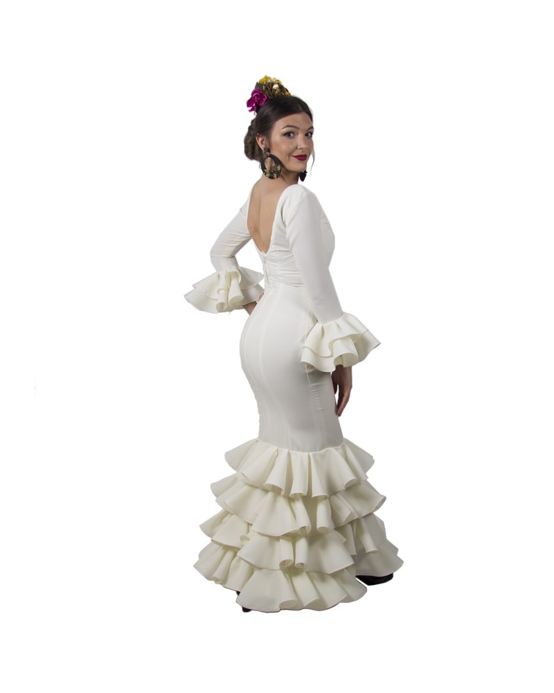 flamenco dress in beige