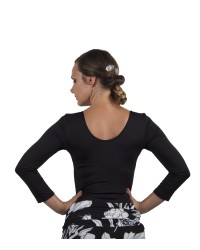 Maillots for dance with pinch front <b>Colour - Black , Size - 38</b>