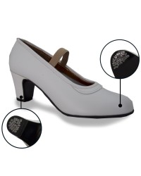 Flamenco Shoes With Nails <b>Colour - White, Size - 34</b>