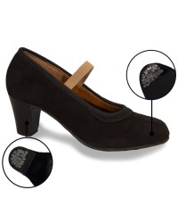 Flamenco Shoes Suede with Nails <b>Colour - Black , Size - 25</b>