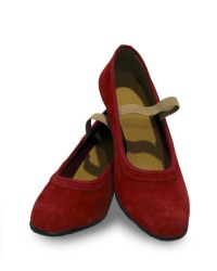 Flamenco Shoes Suede with Nails <b>Colour - Red, Size - 25</b>