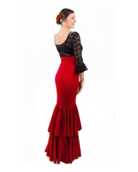 Flamenco Skirt for Woman - Fandango <b>Colour - Red, Size - L</b>
