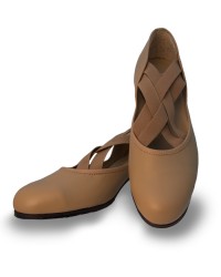 Flamenco Dance Shoes <b>Colour - Beige, Material - Leather, Size - 37</b>