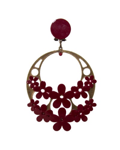 flamenco earring with flowers