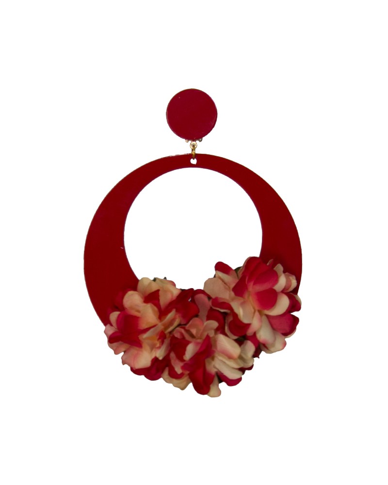 flamenco earrings with flowers