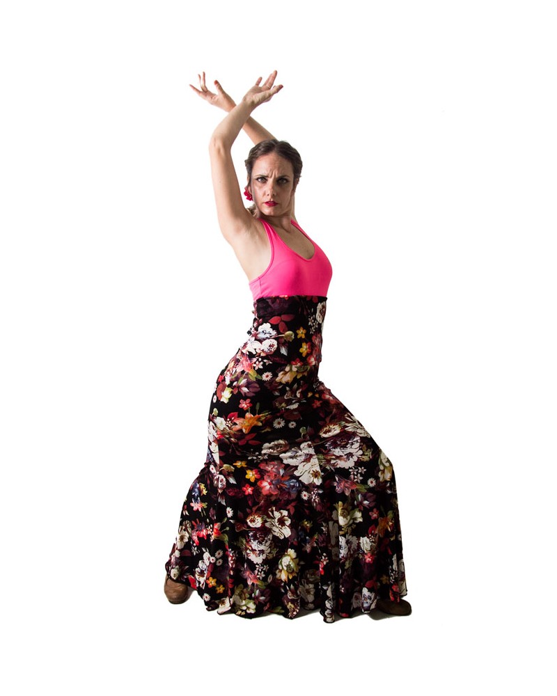 Flamenco Dance Skirt - Mod Carmen - Flower Printed