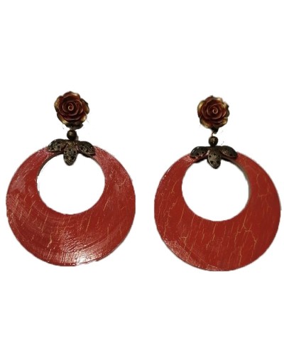 Flamenco rounded earrings