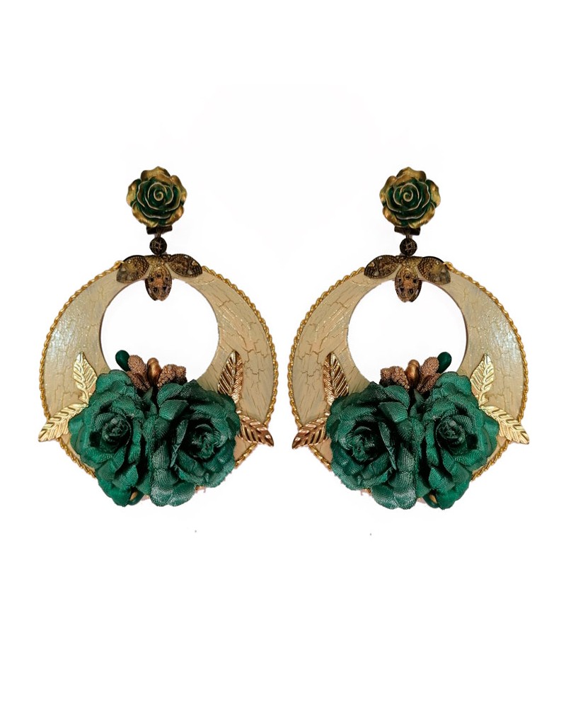 Flamenco Earrings With Flowers