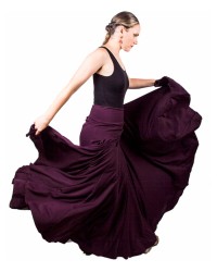 Flamenco Skirt High Waist, Model 8 Godet <b>Colour - Aubergine, Size - S</b>