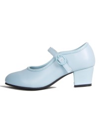 Flamenco Shoes for Girls <b>Colour - Cyan, Size - 18</b>