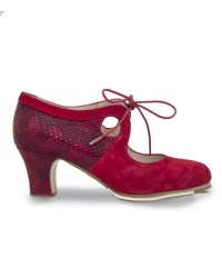 Professional Flamenco Dance Shoe - Nube <b>Colour - Red, Size - 35 1/2</b>