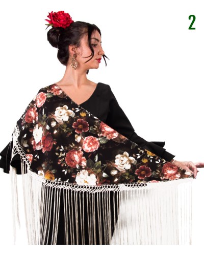 Flamenco Shawl with flowers