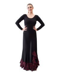 Woman's Flamenco Skirt - 7039 <b>Colour - Black/Red, Size - XS</b>