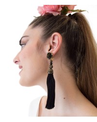 Flamenco Earring <b>Colour - Black , Size - L</b>