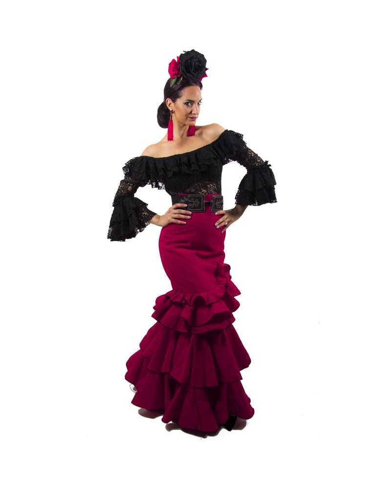 Flamenco Long Skirt, Azucena, Size L