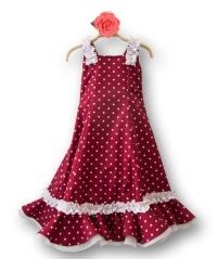 Short Flamenco Dress for Girls, Size 3 <b>Colour - Picture, Size - 4</b>