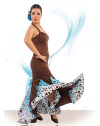 Flamenco costume dress with single stitch and single crepe <b>Colour - Mix, Size - 38</b>