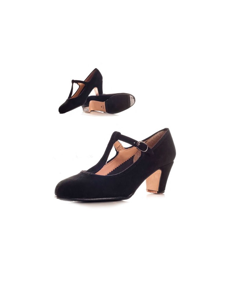 Buckskin Flamenco Shoes, buckle strap