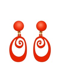 Girls Flamenco Earrings <b>Colour - Orange, Size - XS</b>