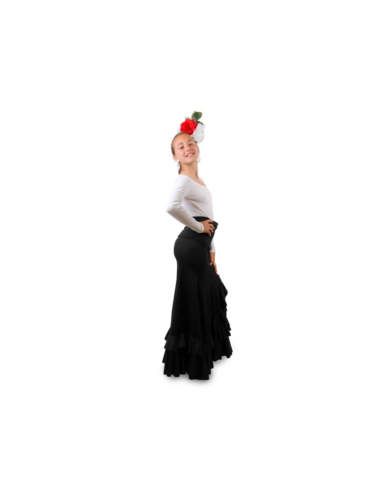 Girls Flamenco Dance Skirt, Model Salon