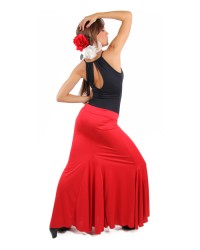 Flamenco Skirt Regular Waist, Mod: Sacromonte <b>Colour - Red, Size - XS</b>