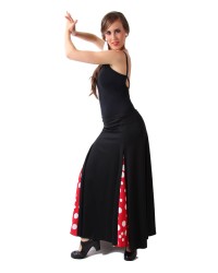 Flamenco Skirt, Model 4 Godets <b>Colour - Black , Size - XL</b>