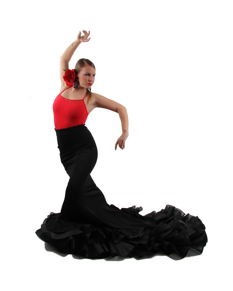 Long-Tailed Flamenco Skirt, High Waist