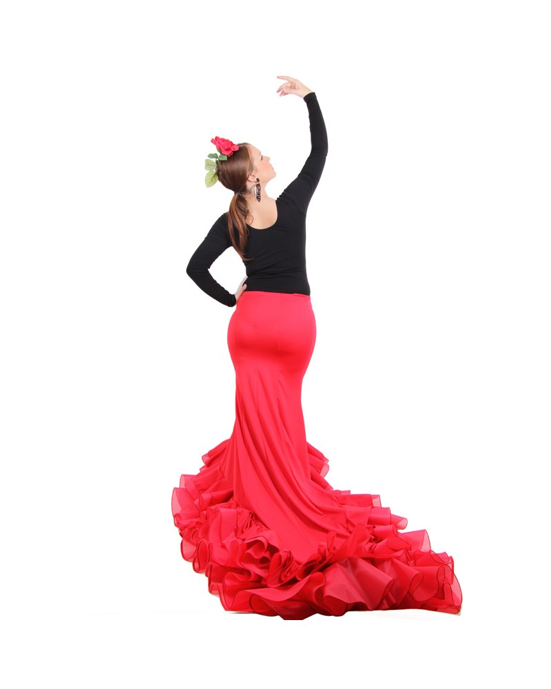 Long tail flamenco skirt