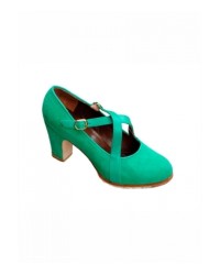 Flamenco Shoes Crossed Gallardo <b>Colour - Turquoise, Size - 33</b>