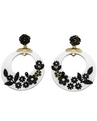 Flamenco Earrings <b>Colour - Gold/Black, Size - L</b>