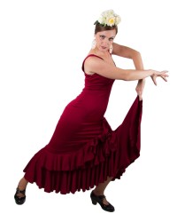 Flamenco Dress For Dancers <b>Colour - Red, Size - XS</b>