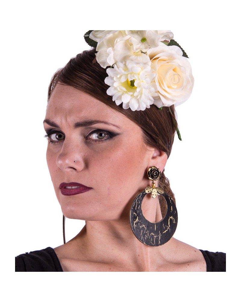 Flamenco rounded earrings