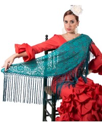 Flamenco Shawls <b>Colour - Navy Water, Size - L</b>