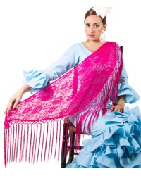 Flamenco Shawls <b>Colour - Fushia, Size - L</b>