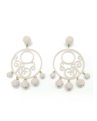 Spanish Earrings <b>Colour - White, Size - L</b>